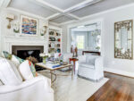 Sanchi Coffee Table, Custom Artifact Mirror in Room Setting